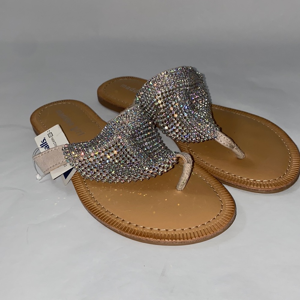 NWT Mesh Jeweled Madden Girl Sandals